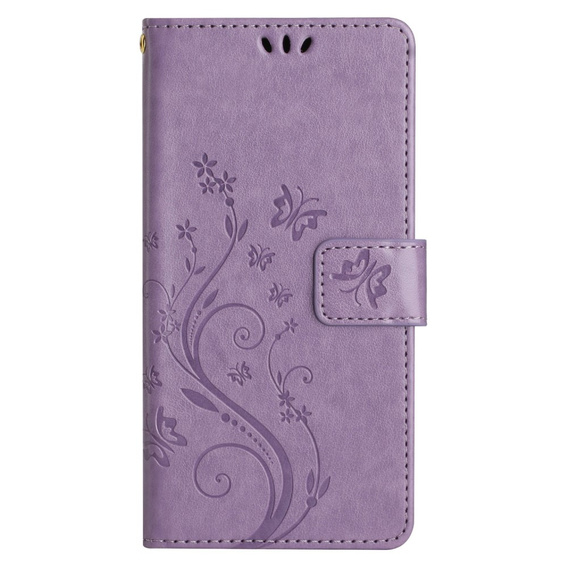 Θήκη με πτερύγιο για Xiaomi Redmi Note 13 Pro+, Butterfly, μωβ