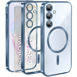 Θήκη για Samsung Galaxy A35 5G, Electro MagSafe, μπλε + Γυαλί για την οθόνη