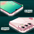 Η θήκη για το Samsung Galaxy A26, Electro heart, ροζ rose gold + γυαλί 9H