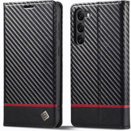 Θήκη με πτερύγιο για Samsung Galaxy S24, Carbon LC.IMEEKE, μαύρη