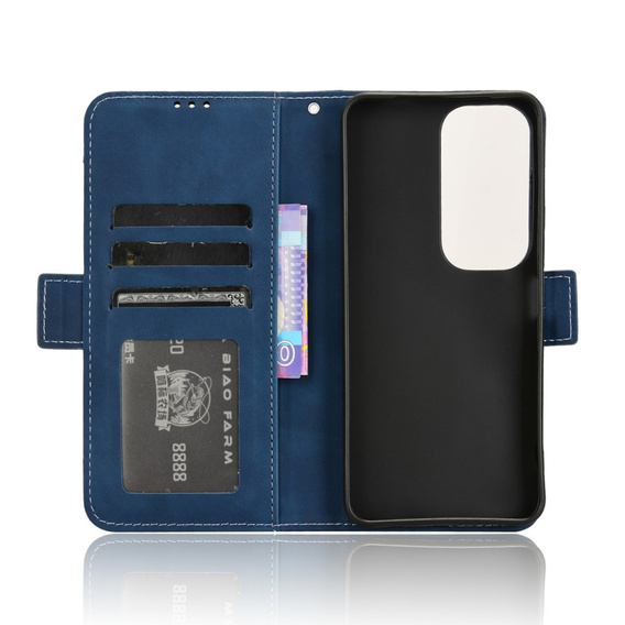 Θήκη με πτερύγιο για Vivo Y19s, Card Slot, σκούρο μπλε