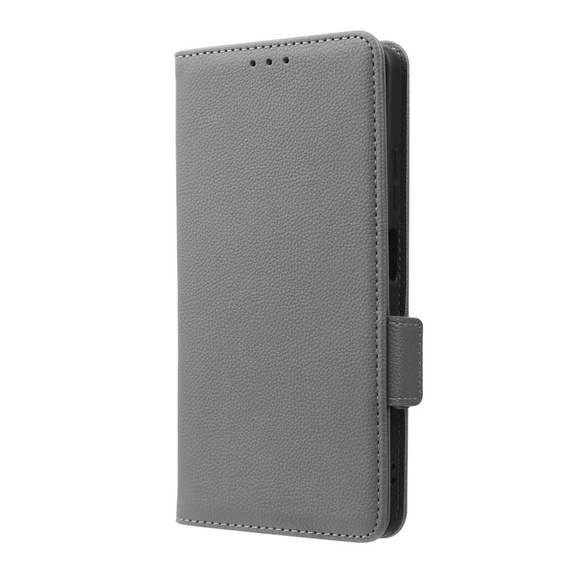 Θήκη με πτερύγιο για Xiaomi Redmi Note 12 5G / POCO X5 5G, Wallet Litchi Magnet, γκρι