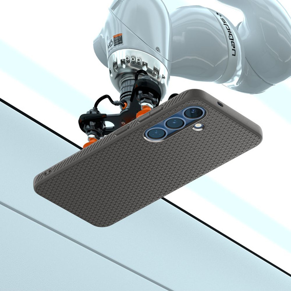 θήκη Spigen για Samsung Galaxy S25, Liquid Air, μαύρη + μετριασμένο γυαλί 9H