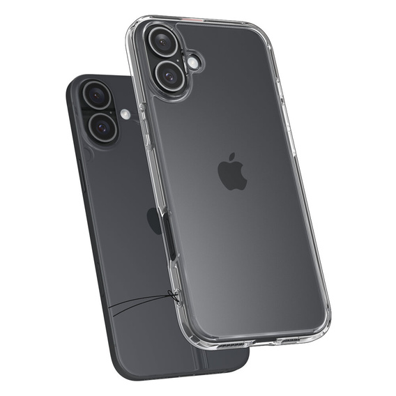 θήκη Spigen για iPhone 16 Plus, Ultra Hybrid, διαφανής + μετριασμένο γυαλί 9H