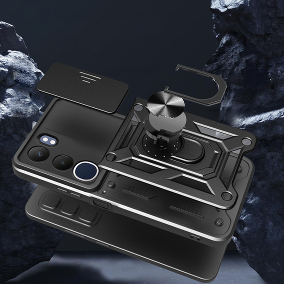 Θήκη για Vivo Y19s, CamShield Slide, μαύρη