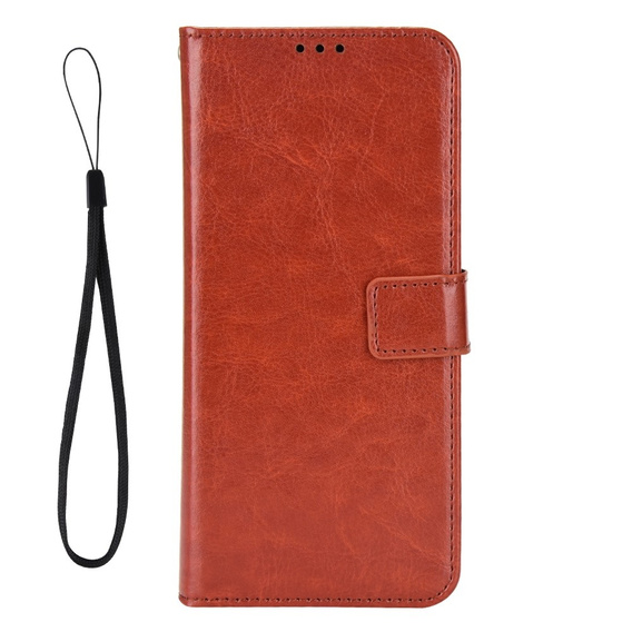 Θήκη με πτερύγιο για Xiaomi Redmi Note 12 5G / POCO X5 5G, Crazy Horse Wallet, καφέ