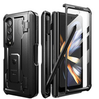 Θωρακισμένη θήκη για Samsung Galaxy Z Fold 4 5G, Dexnor Full Body S-Pen Slot, μαύρη