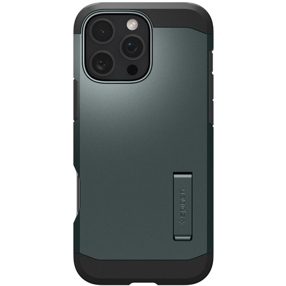θήκη Spigen για iPhone 16 Pro, Tough Armor Mag Mag MagSafe, πράσινη + μετριασμένο γυαλί 9H