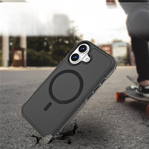 Θήκη MagForce για iPhone 17, για MagSafe, θωρακισμένη, μαύρο