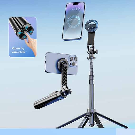 Blavec Fusion P06 - selfie stick αλουμινίου με MagSafe, τρίποδο και τηλεχειριστήριο