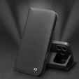 QIALINO δερμάτινη θήκη πορτοφόλι για iPhone 17 Pro Max - μαύρο