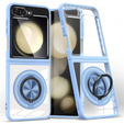 Θήκη για Samsung Galaxy Z Flip7 FE / Z Flip6, Corners Dropproof, για MagSafe, διαφανής / μπλε