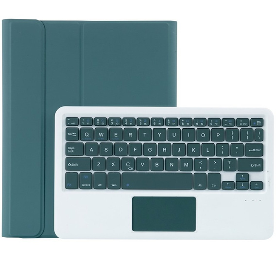 Θήκη + πληκτρολόγιο Lenovo Tab P11 J606F / Tab P11 5G, TouchPad Keyboard, σκούρα πράσινη