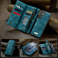 CASEME θήκη για Samsung Galaxy S25 Ultra, Retro Leather Wallet, με λουράκι, πράσινη