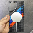Θήκη για Samsung Galaxy S23 Ultra, ανθρακονήματα MagSafe, σκούρο μπλε