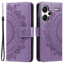 Θήκη με πτερύγιο για Xiaomi Redmi Note 13 Pro+, Mandala, μωβ