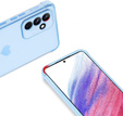 Θήκη για Samsung Galaxy A35 5G, Electro heart, μπλε + Full Glue Ceramic Glass