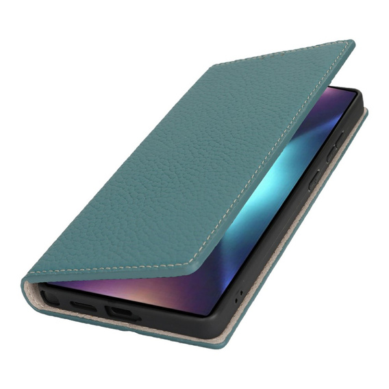 Θήκη με πτερύγιο για Samsung Galaxy S25 Ultra, Litchi Skin Grain, μπλε