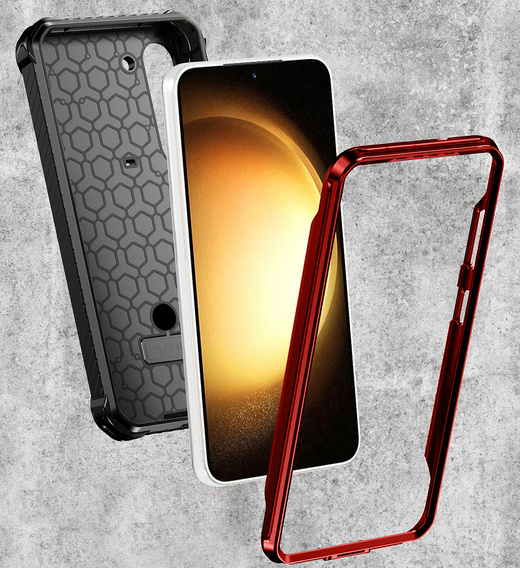 Θήκη για Samsung Galaxy S23 Plus, Heavy Duty Ring Belt Clip, κόκκινη