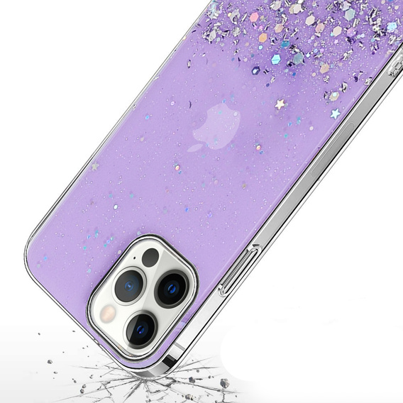 Θήκη για iPhone 13 Pro, Glittery, μωβ