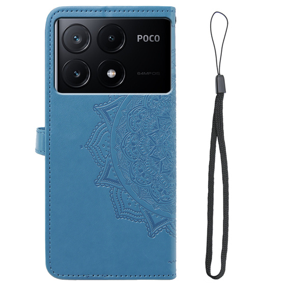 Θήκη με πτερύγιο για Xiaomi Poco X6 Pro 5G, Mandala, ροζ rose gold