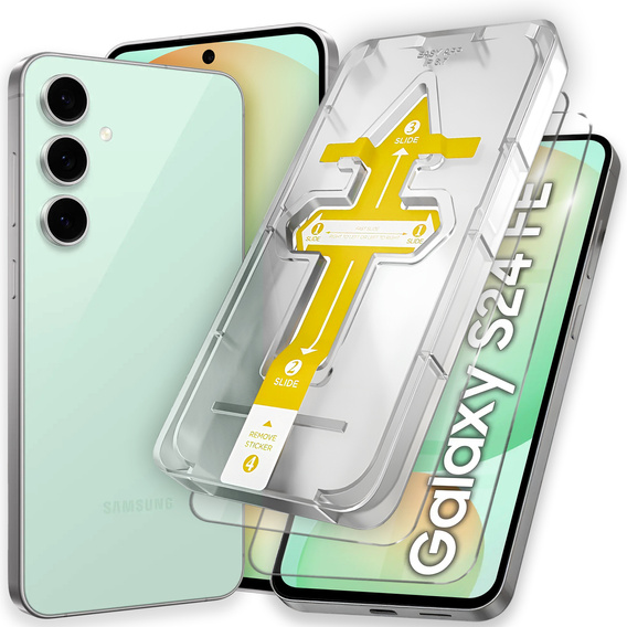 2x Μετριασμένο γυαλί για Samsung Galaxy S24 FE, ERBORD 9H Easy App