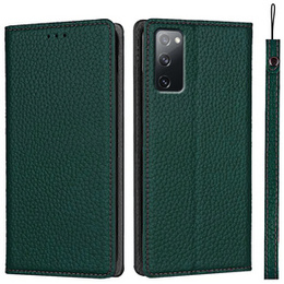 Δερμάτινη θήκη για Samsung Galaxy S20 FE, ERBORD Grain Leather, πράσινη