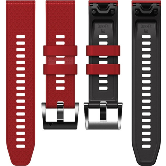 Λουράκι σιλικόνης για Garmin Fenix 7 / Forerunner 965 / 955 / 945 / 935, κόκκινη / Μαύρο
