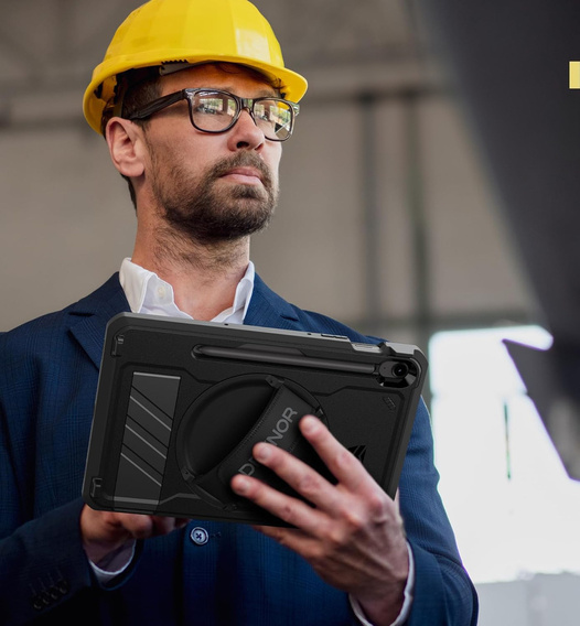 Θωρακισμένη θήκη για Samsung Galaxy Tab S10 Lite / S10 FE / S9 FE / Tab S9, Dexnor Full Body, μαύρη