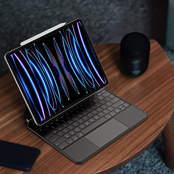 Θήκη + πληκτρολόγιο iPad Pro 12.9" 2022/2021/2020 (6/5/4 gen.), Dux Ducis Keyboard TouchPad, μαύρη