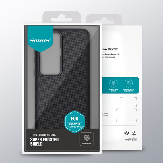 NILLKIN θήκη για Huawei P60 / P60 Pro, θήκη Super Frosted Shield, μαύρη