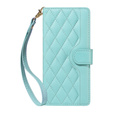 θήκη πτερύγιο για Xiaomi Redmi Note 14 Pro 5G / Xiaomi Redmi Note 14 Pro+ 5G / Xiaomi Poco X7 5G, Rhombus Crossbody Leather, πράσινη