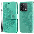 Θήκη με πτερύγιο για Xiaomi Redmi Note 13 5G, Mandala, πράσινη