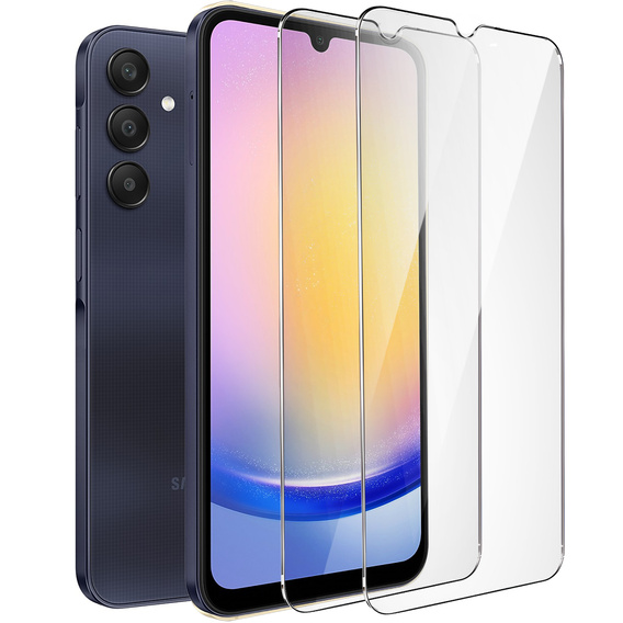 2x Μετριασμένο γυαλί για Samsung Galaxy A25 5G, ERBORD 9H Hard Glass στην οθόνη