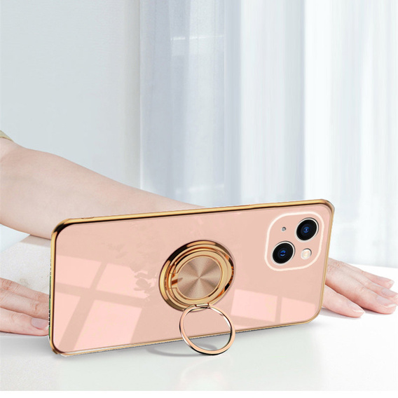 Θήκη για iPhone 14, Electro Ring, ανοιχτή ροζ