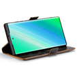 Θήκη με πτερύγιο για Samsung Galaxy S23 Ultra, ERBORD Waxy Wallet, καφέ