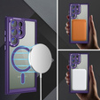 Θήκη για Samsung Galaxy S23 Ultra, ERBORD Impact Guard, MagSafe, σκούρο μωβ