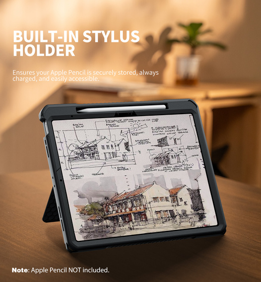 Θήκη Dexnor 360° με ιμάντα και θήκη για γραφίδα για iPad Air 13" 2025/2024 (7/6 γεν.)