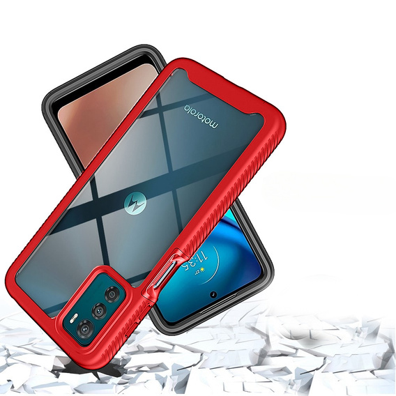 Θήκη για Motorola Moto G42 4G, Shockproof, με μεμβράνη, κόκκινη