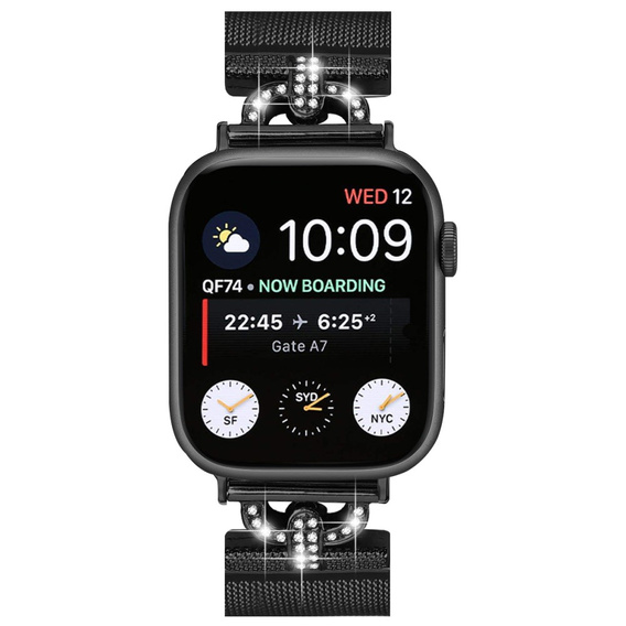 Bransoleta Milanese do Apple Watch 1/2/3/4/5/6/7/8/SE (38/40/41 MM) - Black