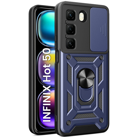 Θήκη για Infinix Hot 50 4G, CamShield Slide, μπλε