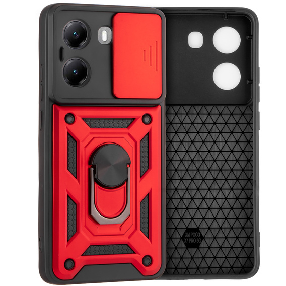 Θήκη για Xiaomi Poco X7 Pro 5G, CamShield Slide, κόκκινη