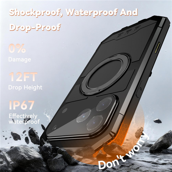 Θήκη R-JUST με MagSafe και βάση για iPhone 17 Pro Max