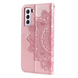 Θήκη με πτερύγιο για Samsung Galaxy S21 FE, Mandala, ροζ rose gold