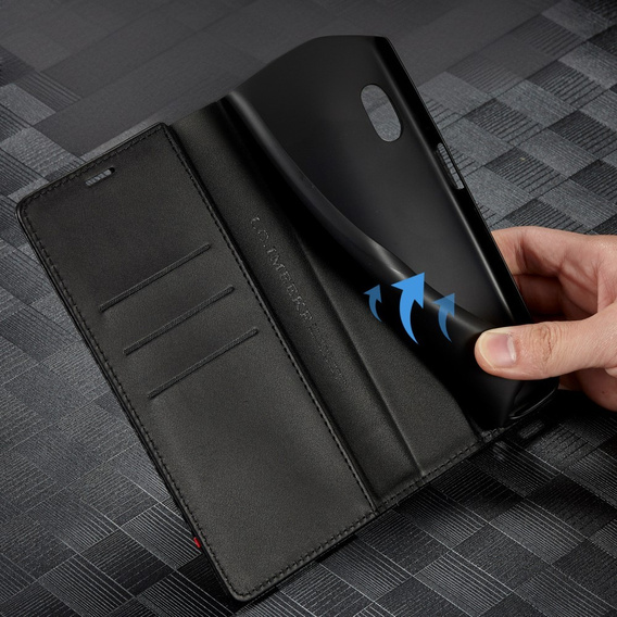 Θήκη με πτερύγιο για Samsung Galaxy A26, Carbon LC.IMEEKE, μαύρη