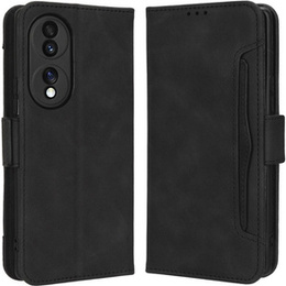 Θήκη με πτερύγιο για Honor 70 5G, Card Slot, μαύρη