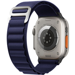 Λουράκι νάιλον για Apple Watch 1/2/3/4/5/6/7/8/SE/ULTRA 42/44/45/49mm, ναυτικό μπλε