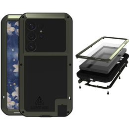 Love Mei Θήκη για Samsung Galaxy S25 Ultra, armored with glass, πράσινη