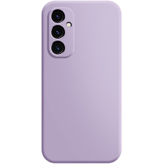 Η θήκη για Samsung Galaxy A15, Silicone Lite, μωβ + γυαλί 9H