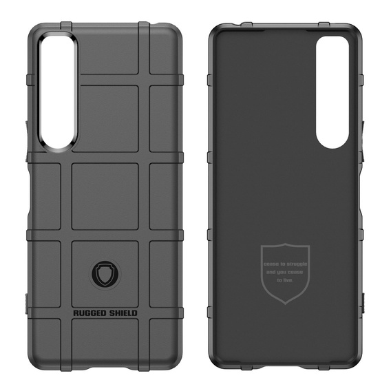 Θήκη για Sony Xperia 1 IV, Rugged Shield, μαύρη